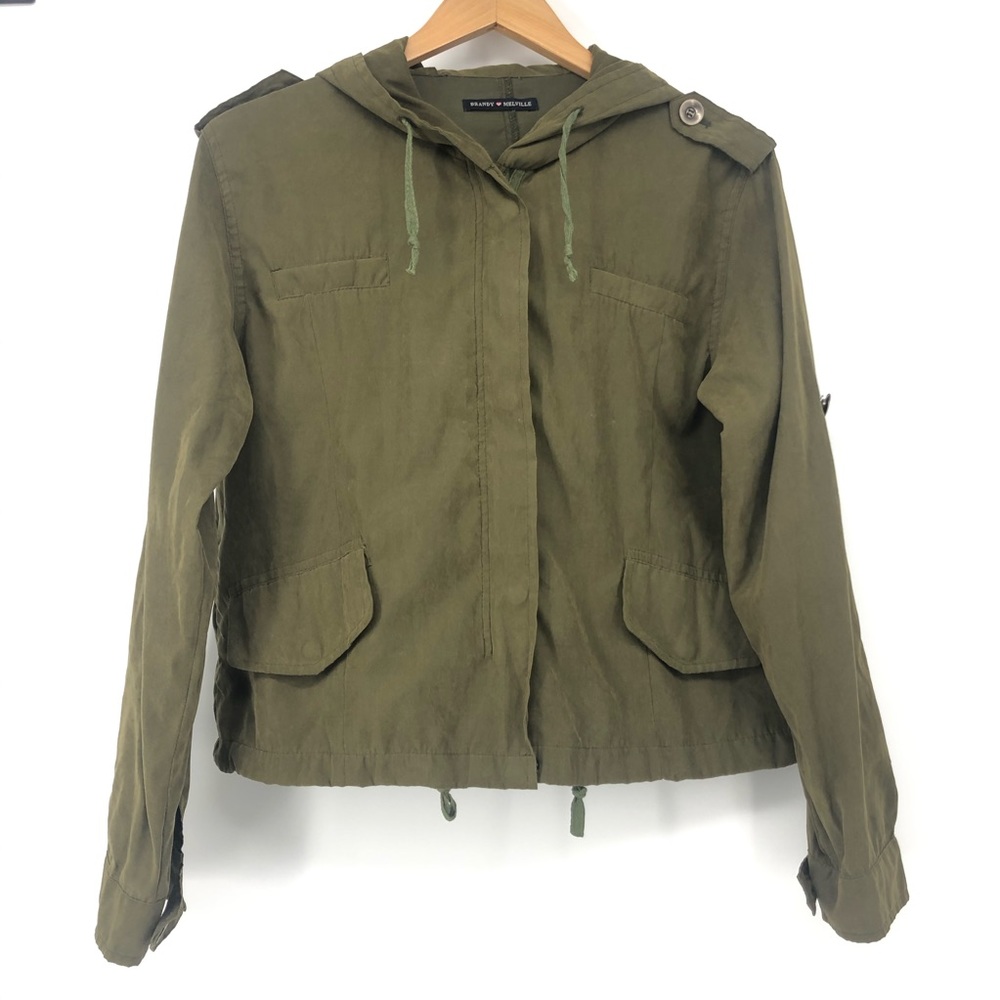Brandy Melville Utility Cargo Jacket Olive Green - Picture 11 of 11